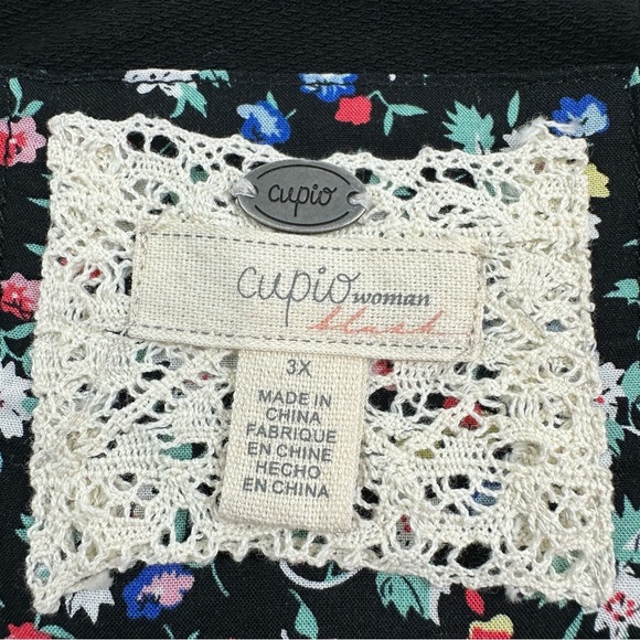 NWOT Cupio Women’s Plus Tunic Top Size 3XL Lightweight Terry Shark Cut Long Slee - Picture 3 of 7